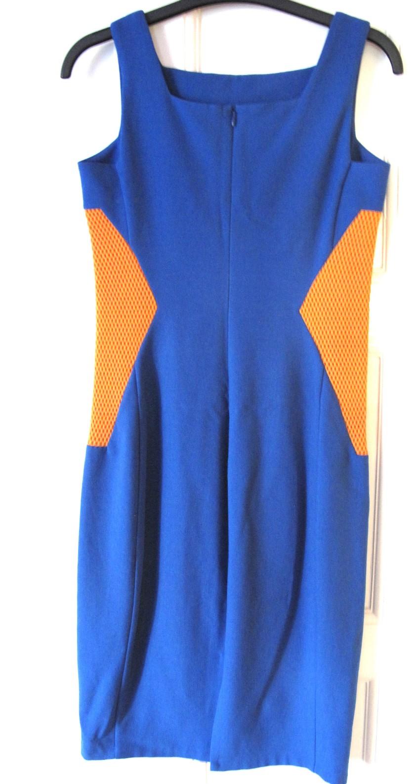 Chalayan Blue Mesh Insert Stretch-Crepe Dress
