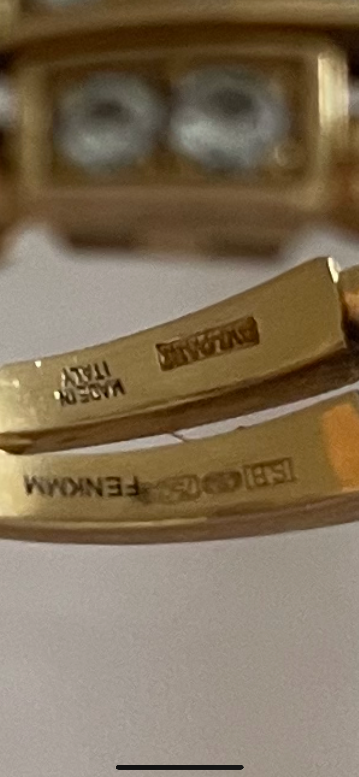 Bvlgari 18K Yellow Gold Allegra 2 Band Multi Gem Ring
