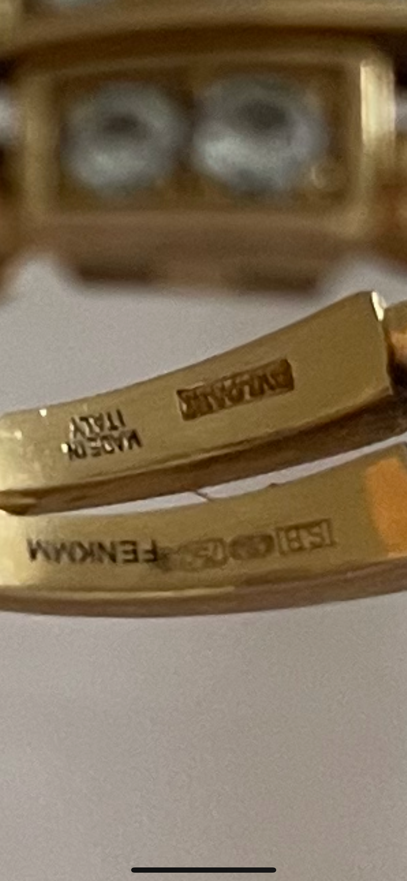 Bvlgari 18K Yellow Gold Allegra 2 Band Multi Gem Ring
