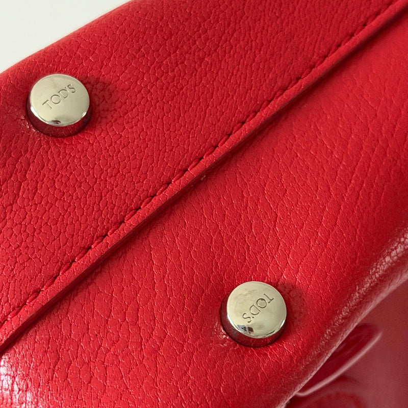 Tod's Red Calfskin Leather Bag