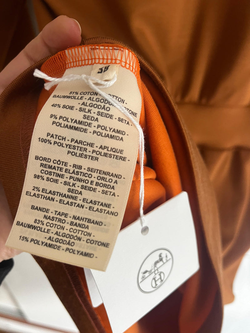 Hermes Orange Sweatshirt Dress