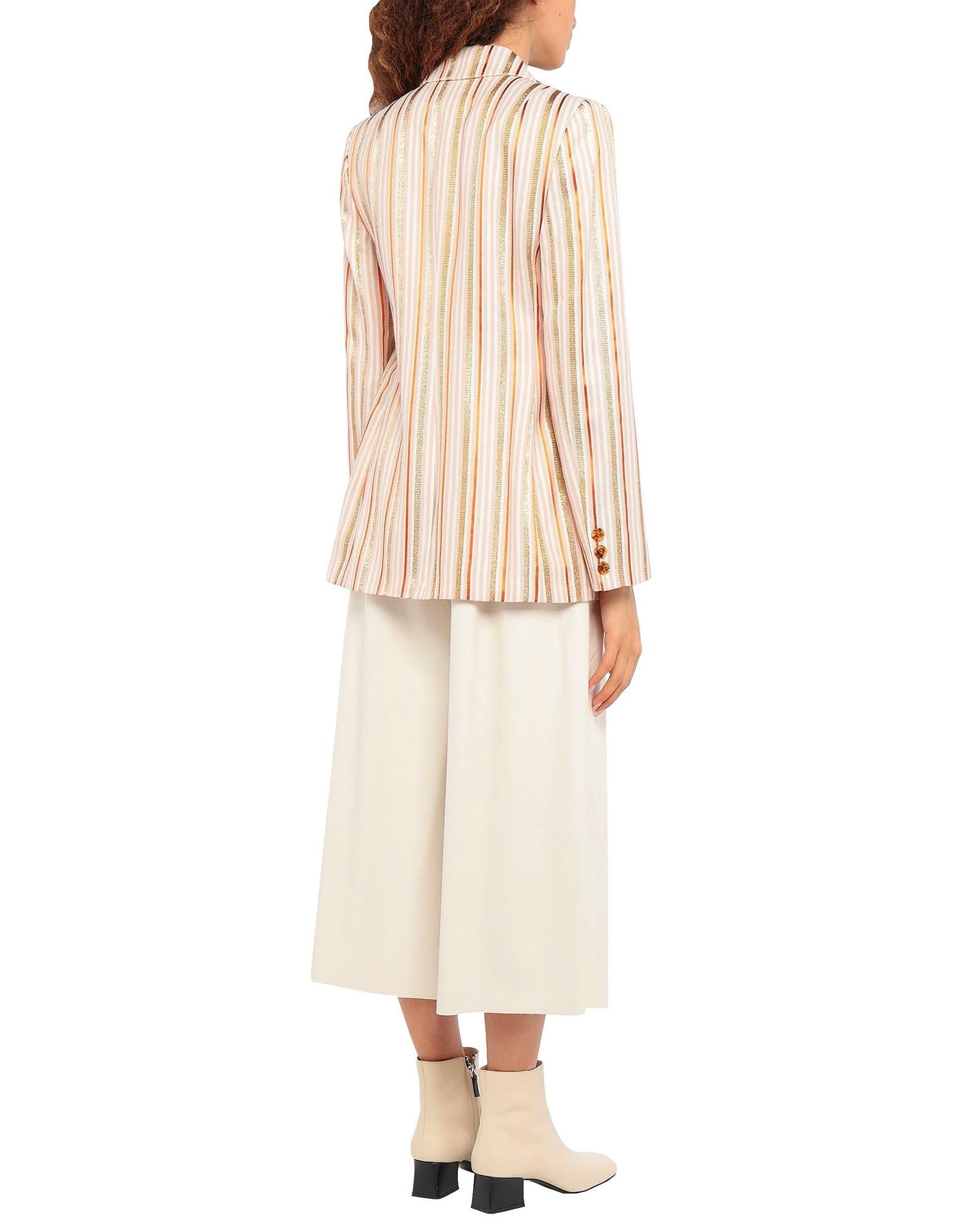 orange, pink & gold striped blazer