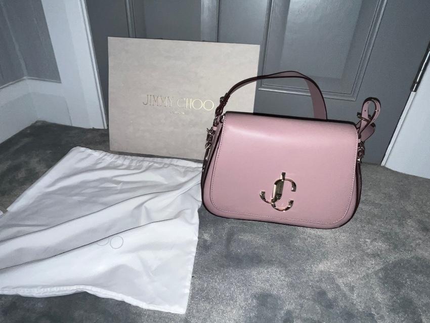 Jimmy Choo Pink Calfskin Varenne Crossbody Bag