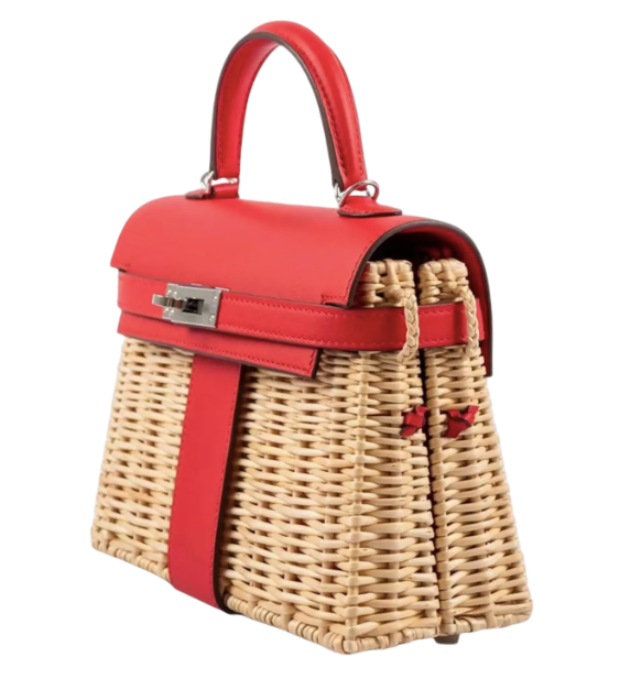 Hermès Kelly 20 Picnic Swift & Osier Rouge De Coeur