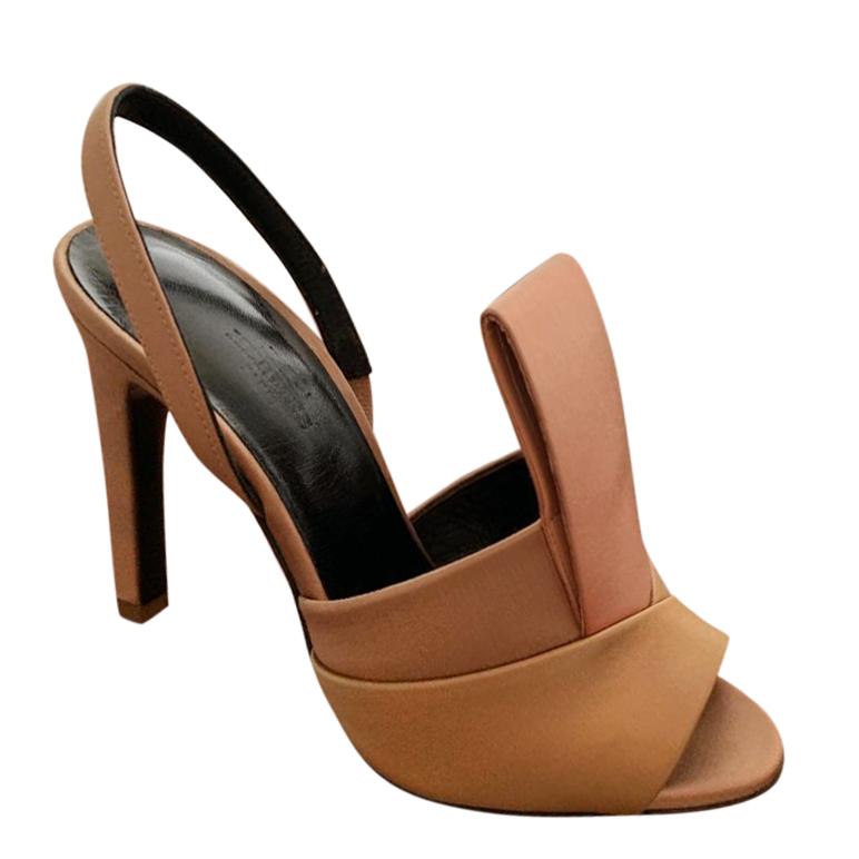 Hermes Satin Pleated Sandals
