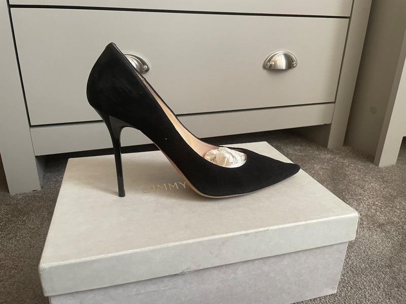 Jimmy Choo Black Suede Abel Heels