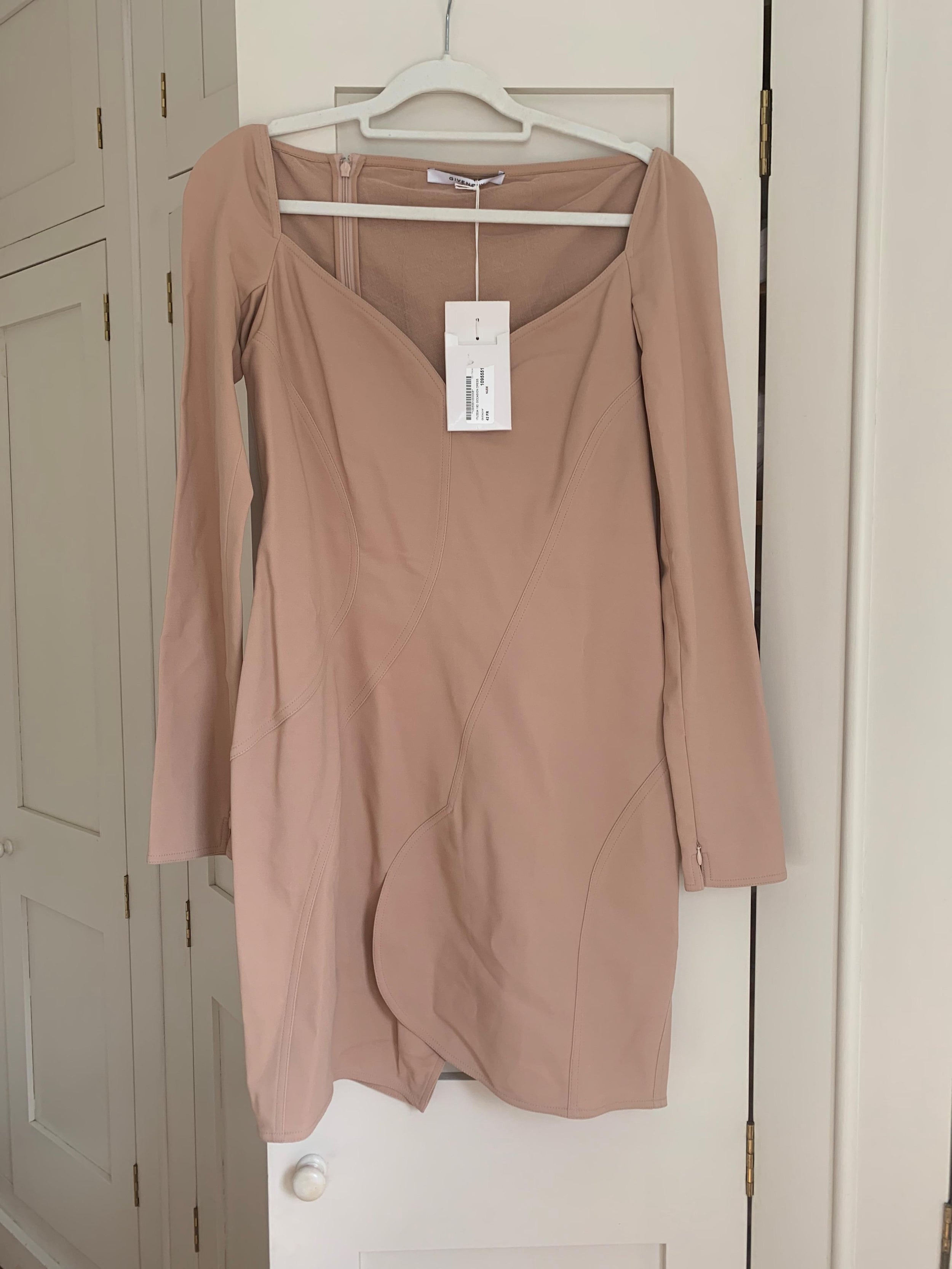Givenchy Nude Asymmetric Mini Dress