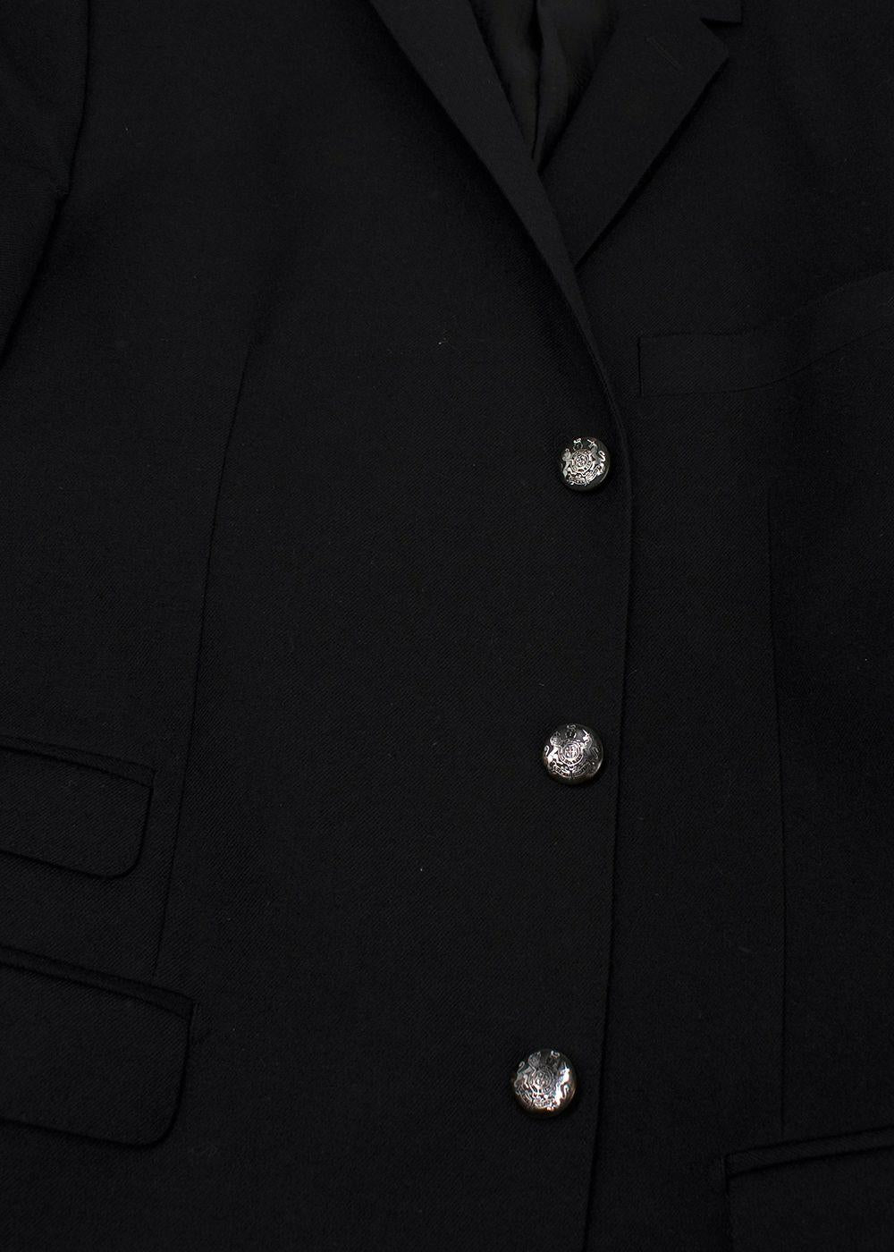 Dolce & Gabbana Black Wool Single Breasted Blazer