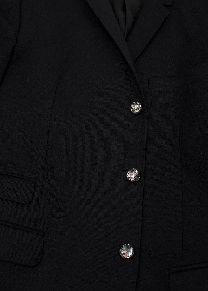 Dolce & Gabbana Black Wool Single Breasted Blazer