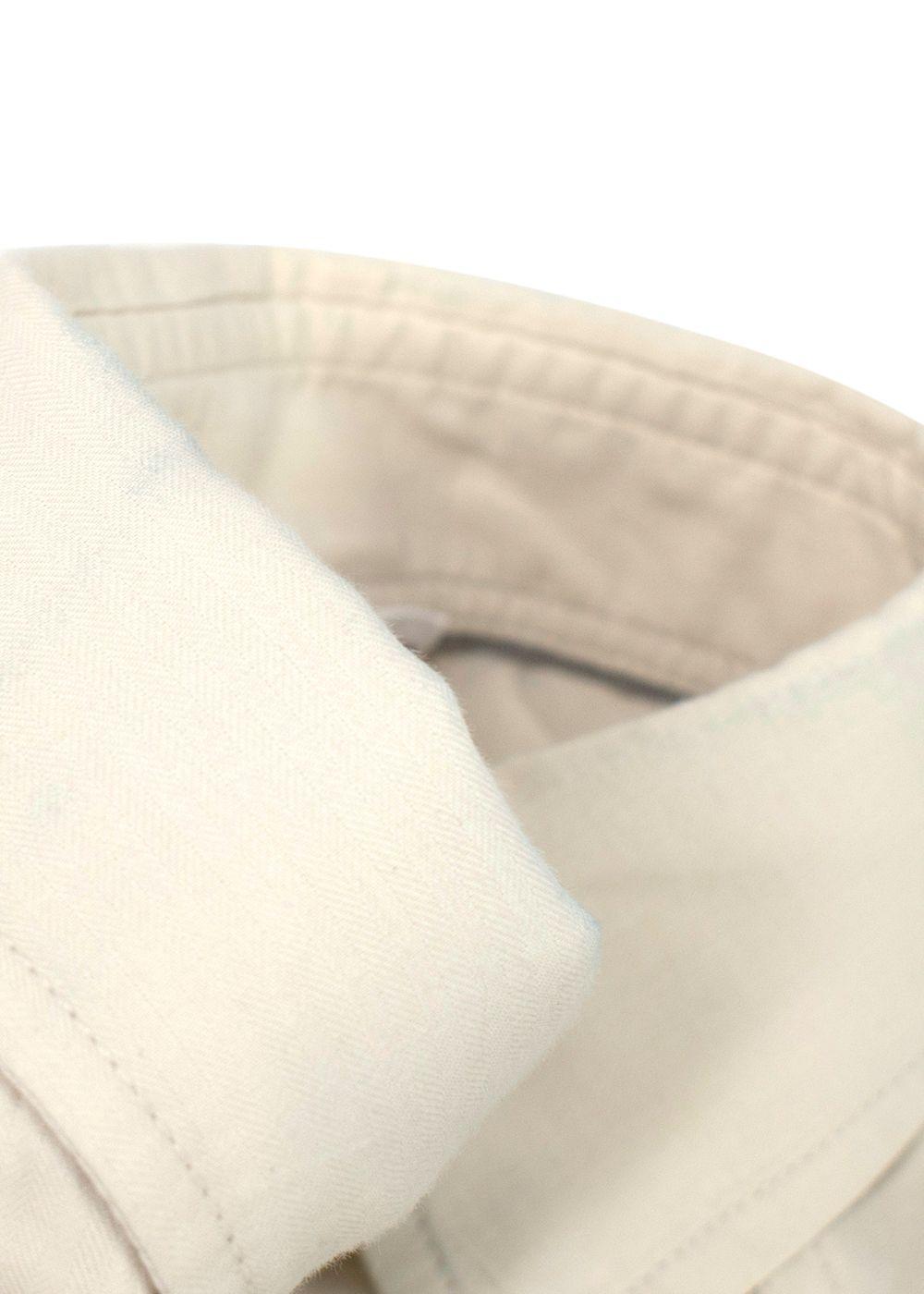 Brunello Cucinelli Cream Button-down Cotton Shirt