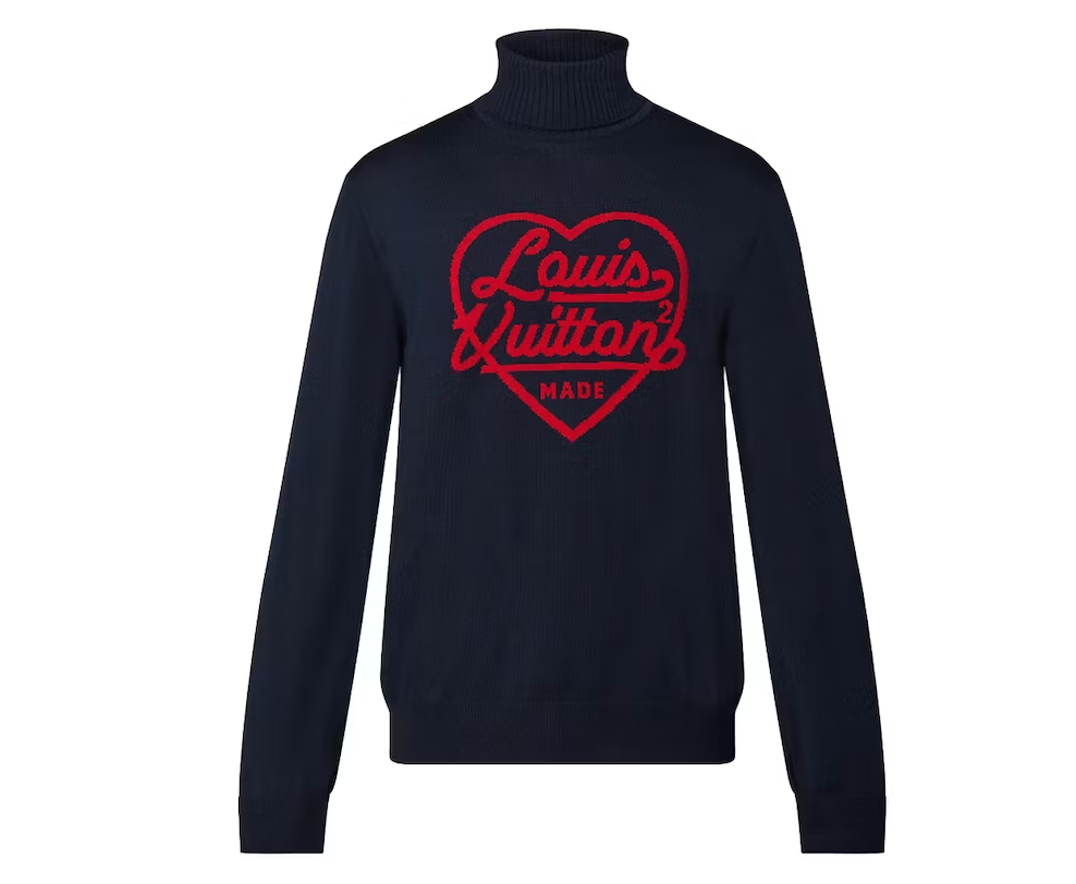Intarsia Heart Turtleneck Jumper