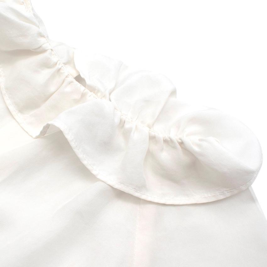 Belle enfant White Silk Long Sleeve Top