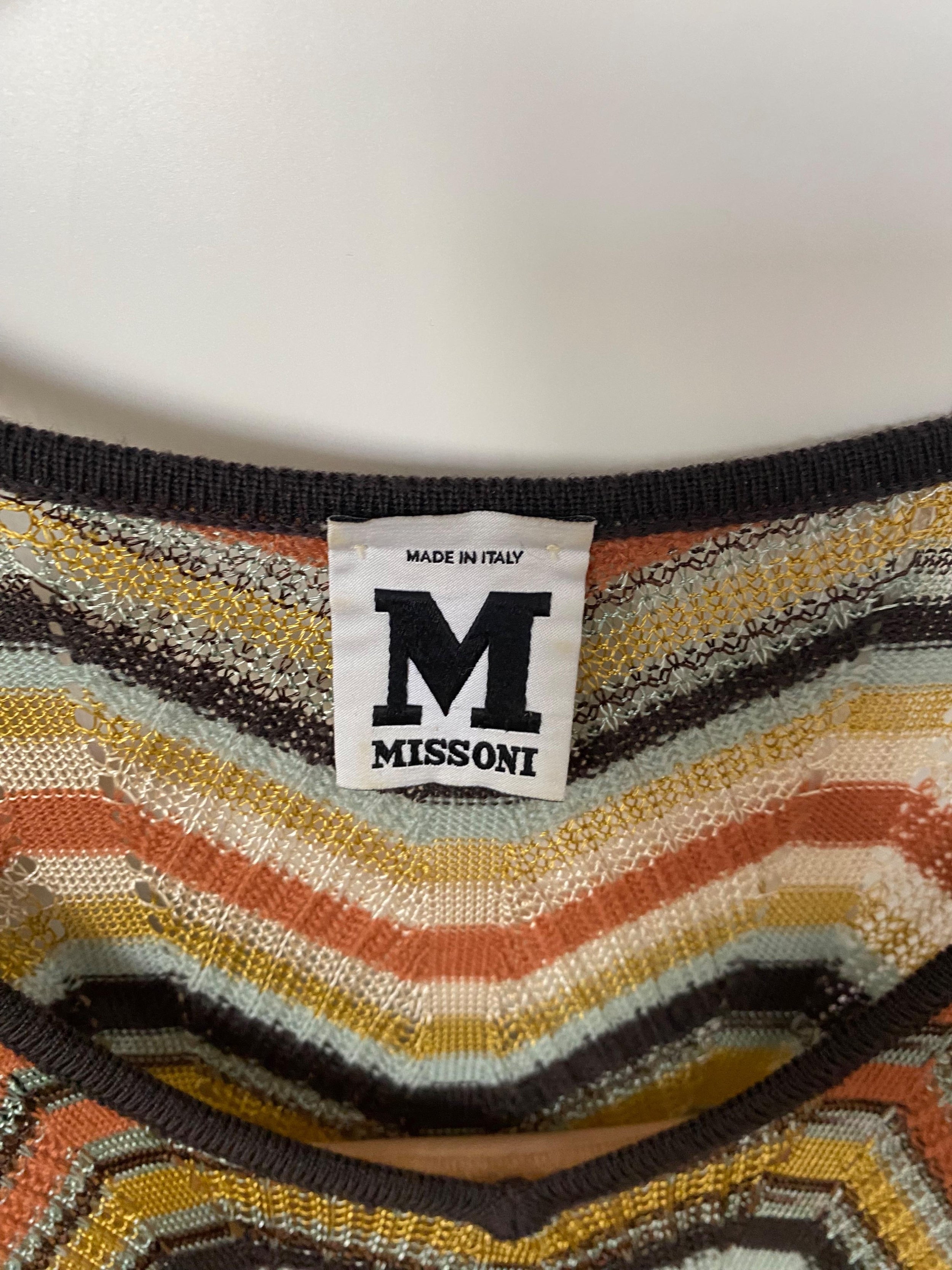 M Multioloured Zig Zag Knit Dress