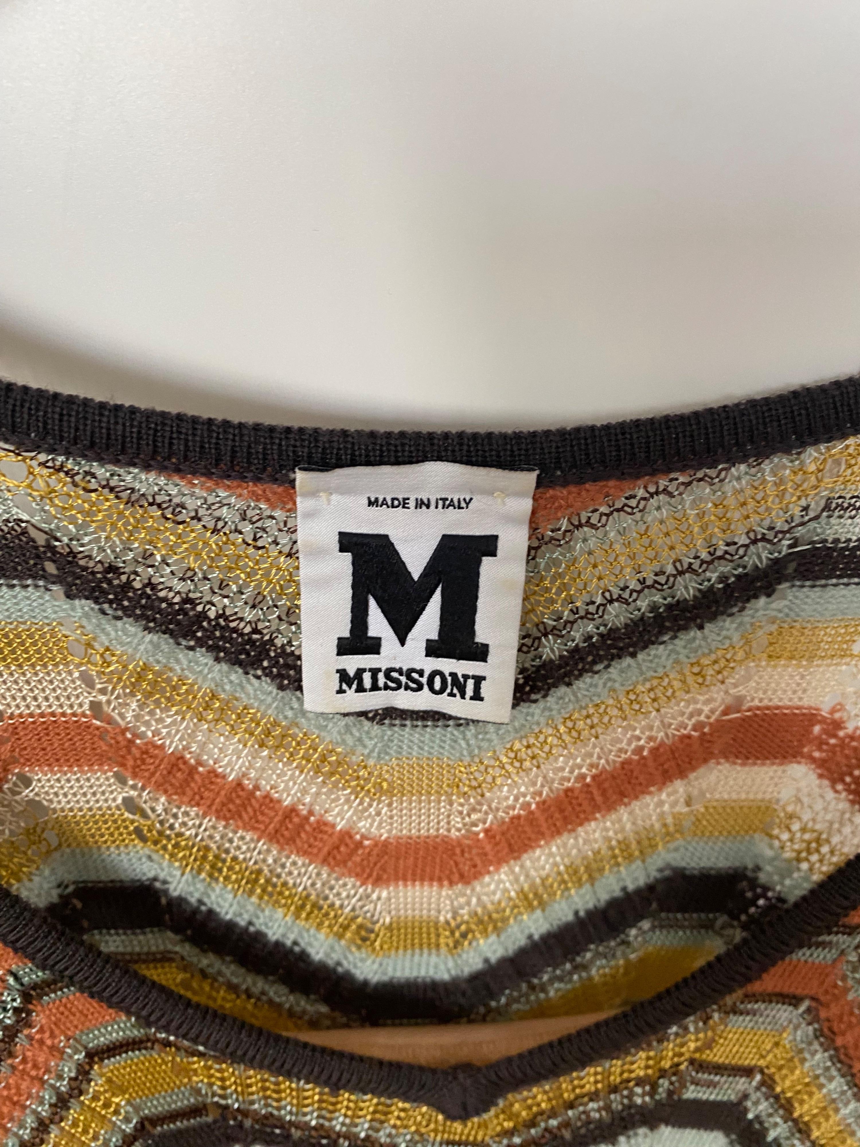 M Multioloured Zig Zag Knit Dress