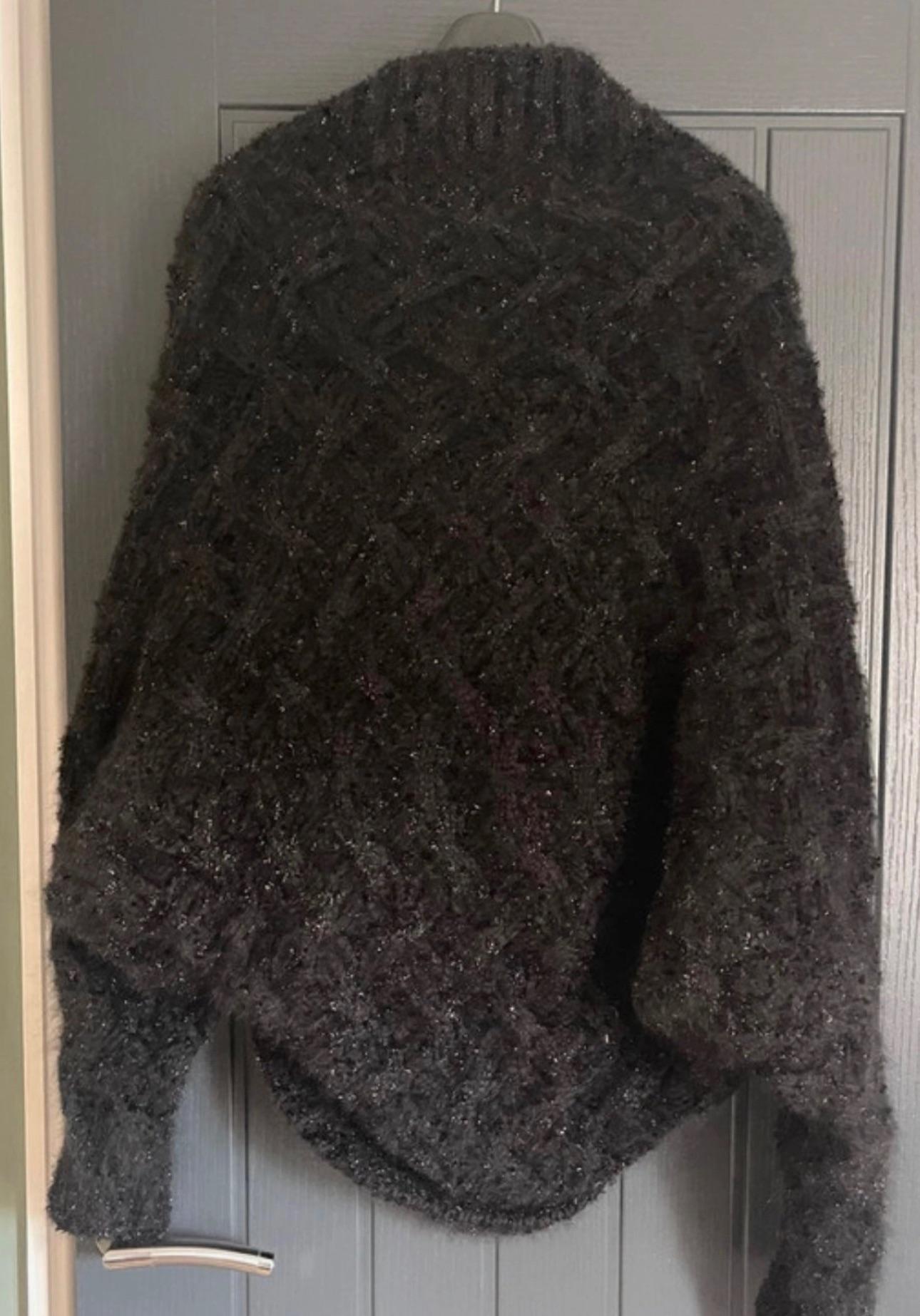 Dolce & Gabbana Heavy Knit Shimmery Wool Cardigan