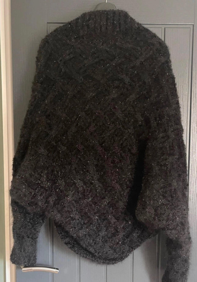 Dolce & Gabbana Heavy Knit Shimmery Wool Cardigan