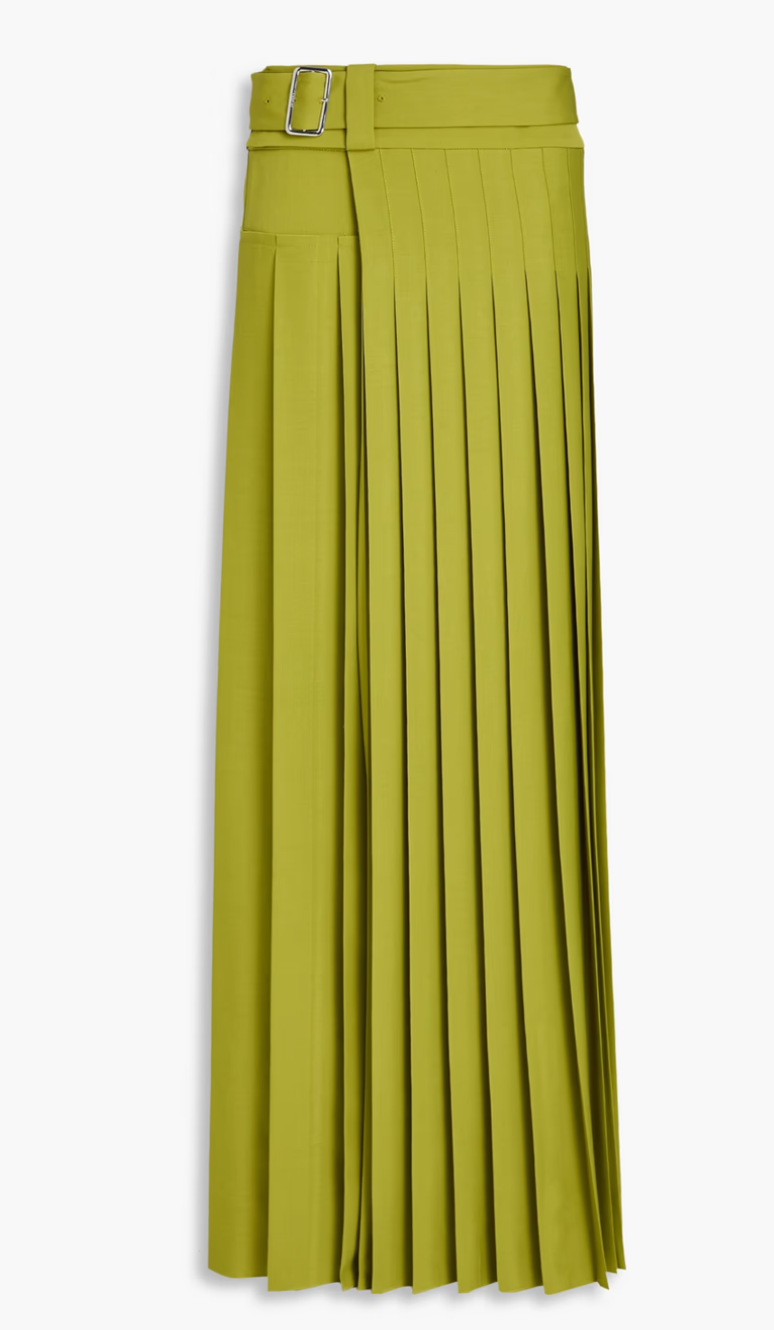 Erdem Pleated Crepe Maxi Skirt