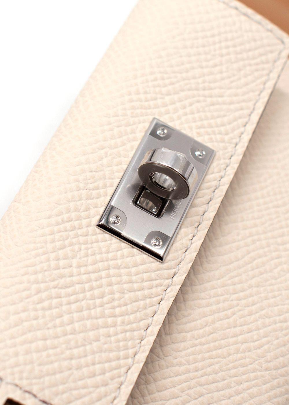 Hermes Kelly Gold and Craie Pocket Bag Strap with Palladium Hardware