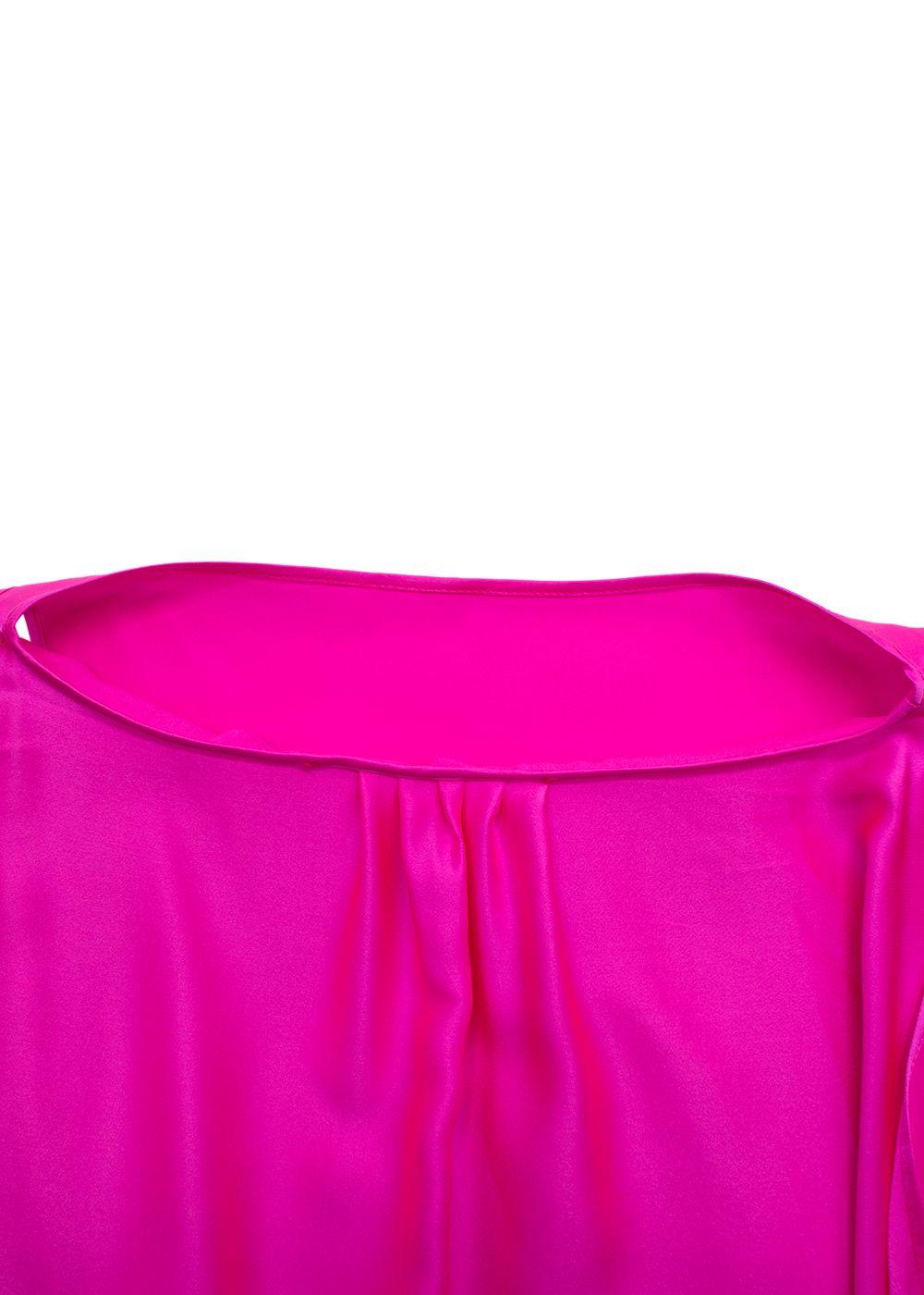 Bernadette Pink Judy Sleeveless Silk-satin Dress with Cape Design