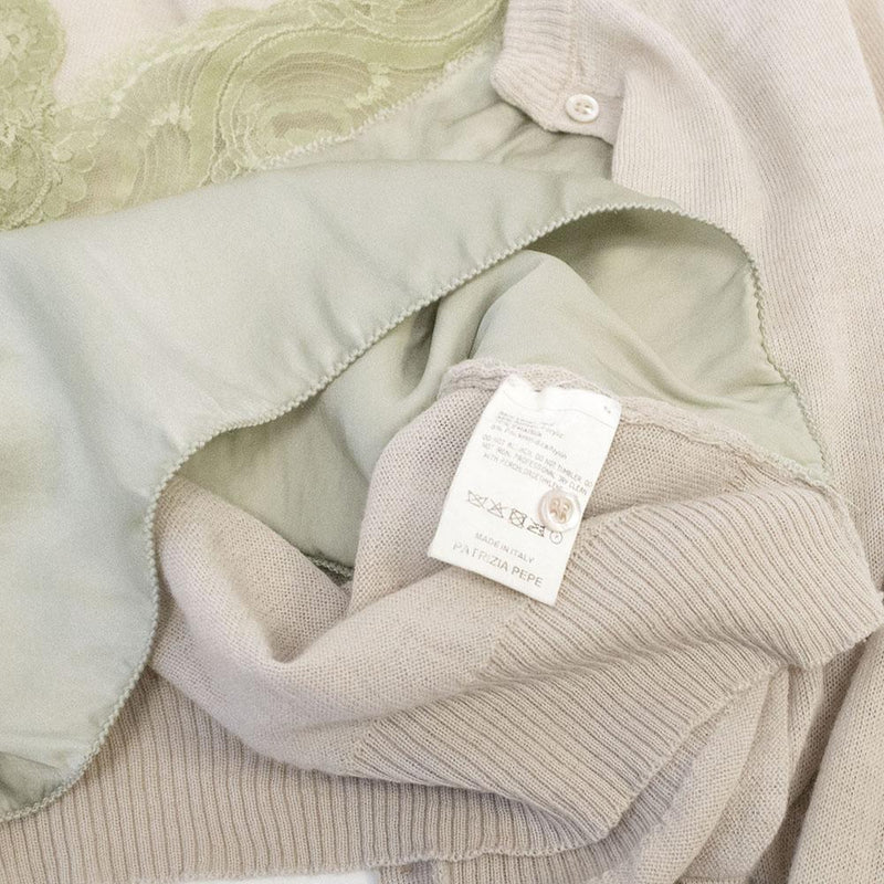 Patrizia Pepe Beige Cardigan with sewn in cami