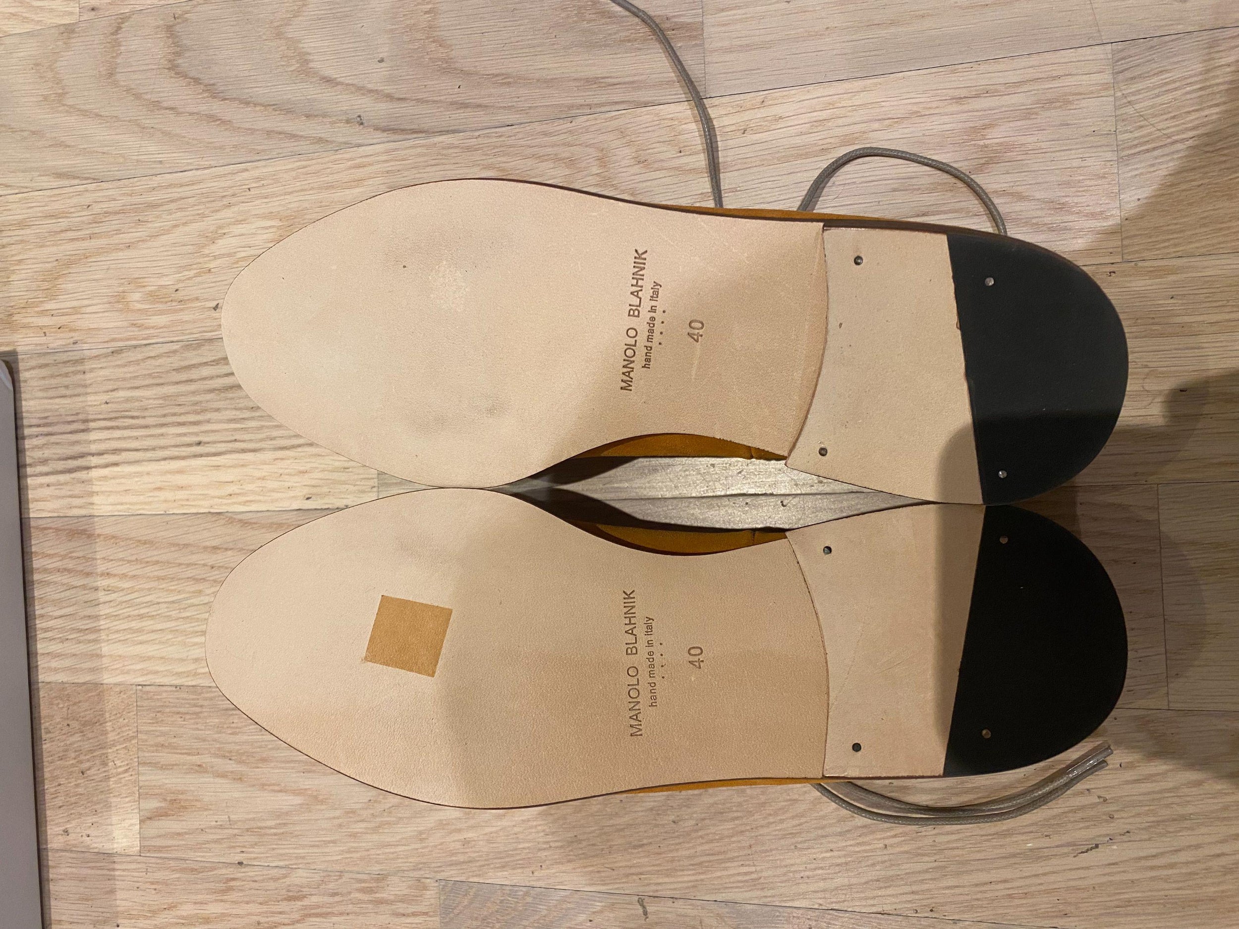 Manolo Blahnik Suede Oxford Brogues