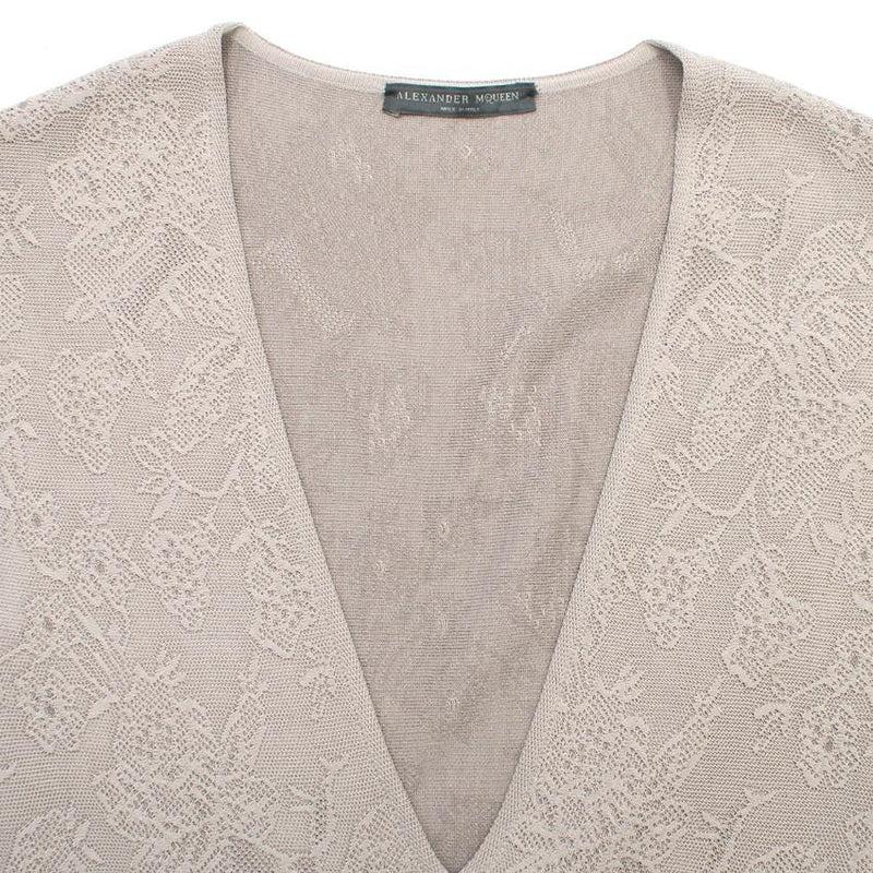 Aexander McQueen Grey Floral Lace Dress
