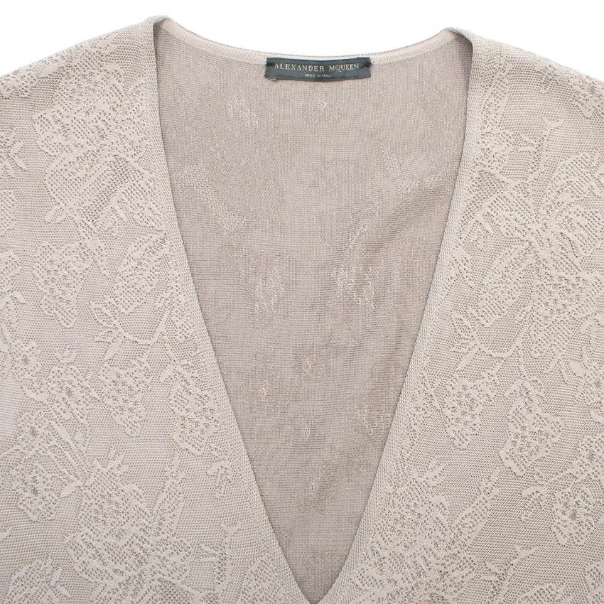 Aexander McQueen Grey Floral Lace Dress