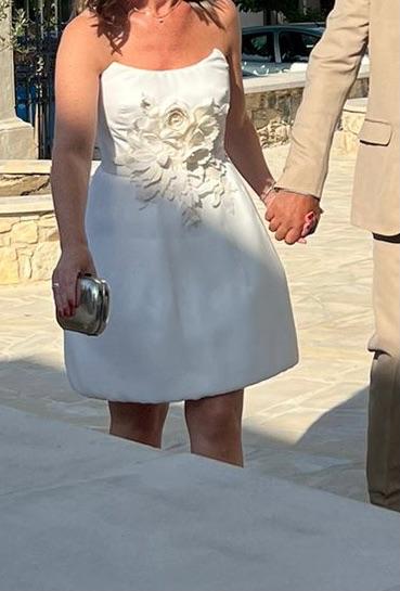 Ivory Embellished Special Order Strapless Dress