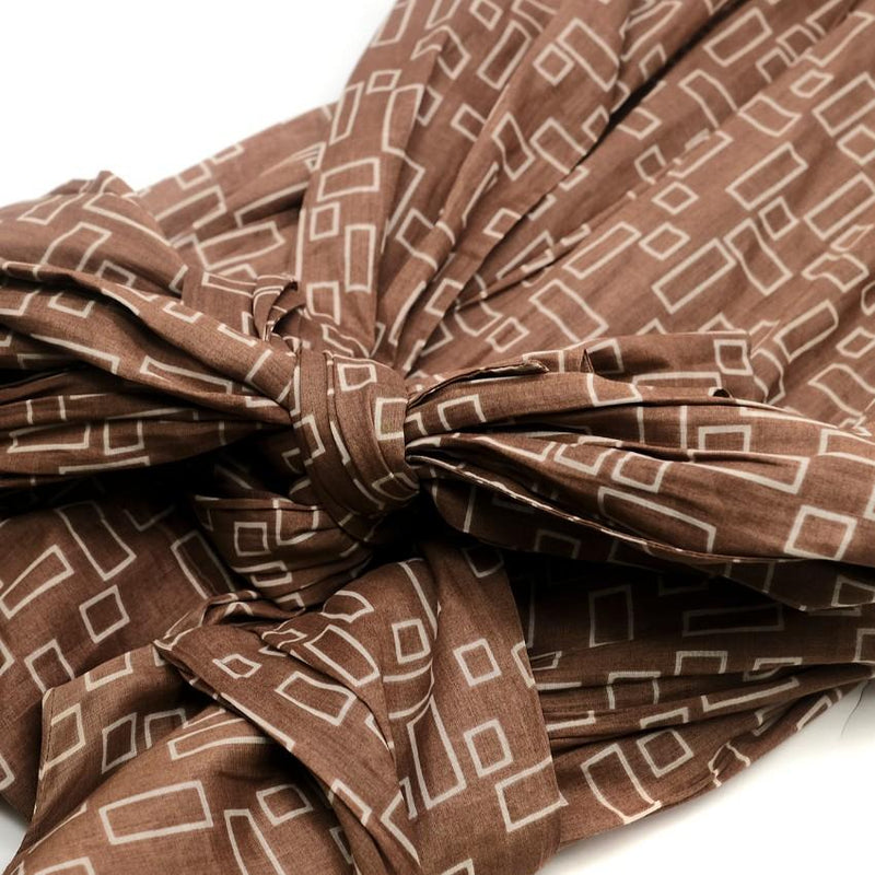 Marni Brown Printed Belted Dress