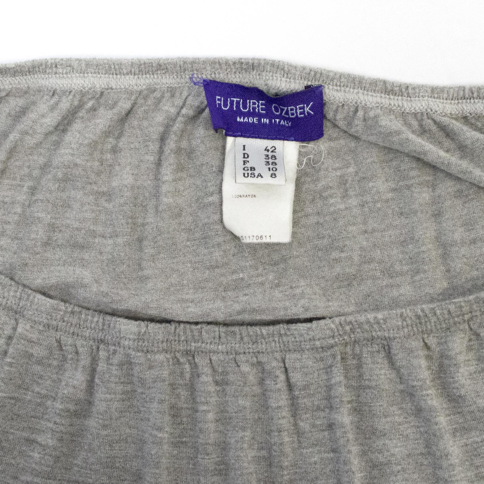 Future Ozbek Grey Stretch Skirt