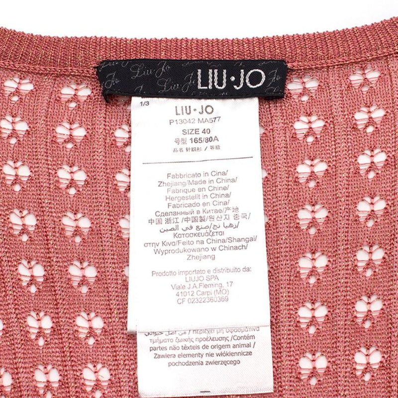 LiuJo Metallic Coral Knit Cardigan