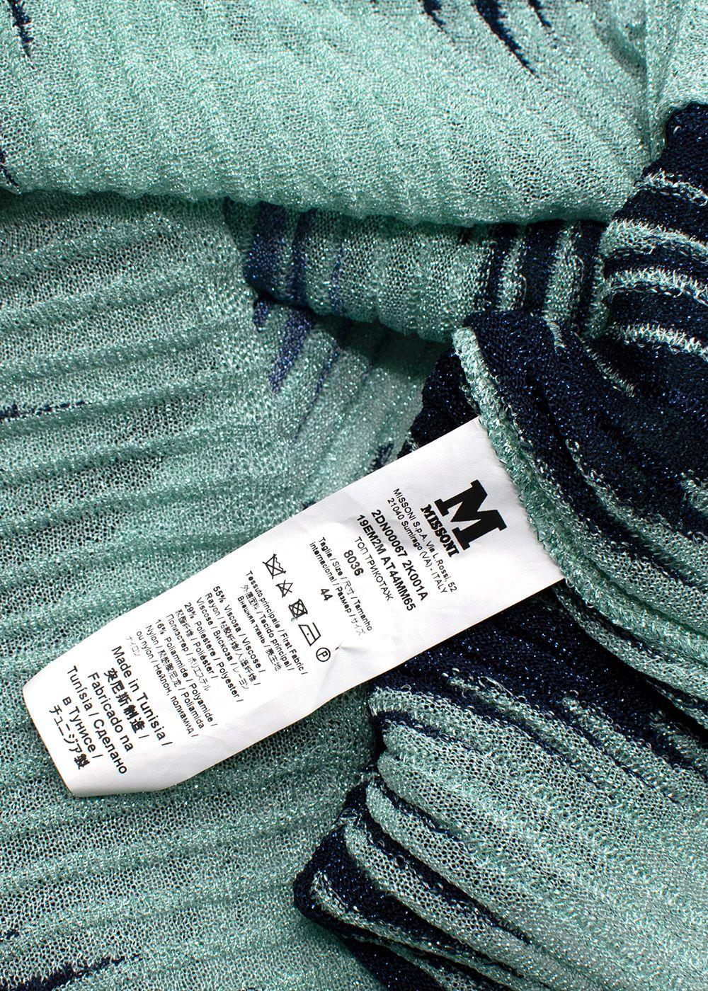 Missoni Lurex Sleeveless Striped Metallic Top