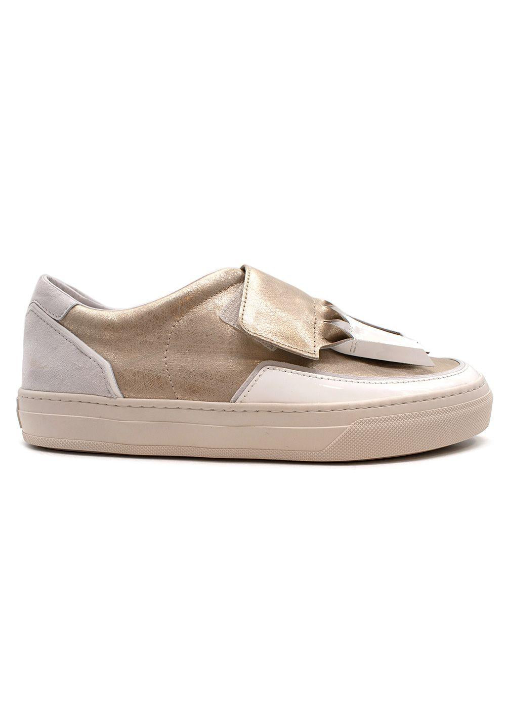 Tod's White And Gold Trainers
