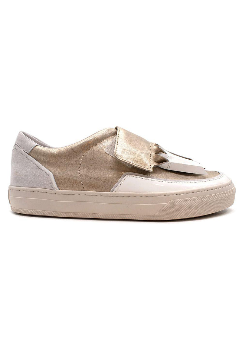 Tod's White And Gold Trainers