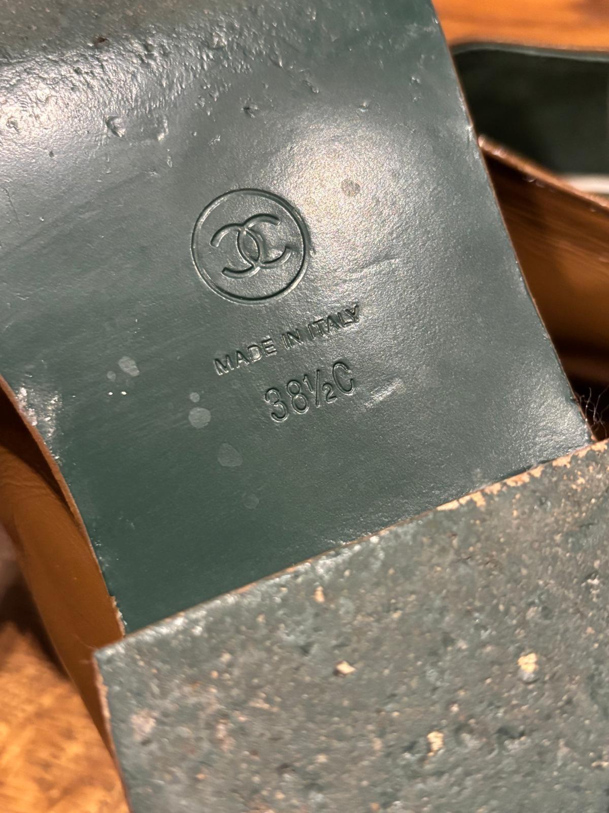 Chanel Brown Patent Loafers