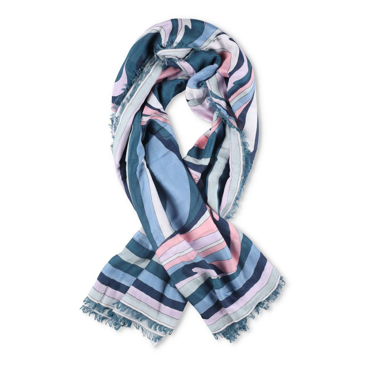 Pesci Print cashmere Blend Scarf