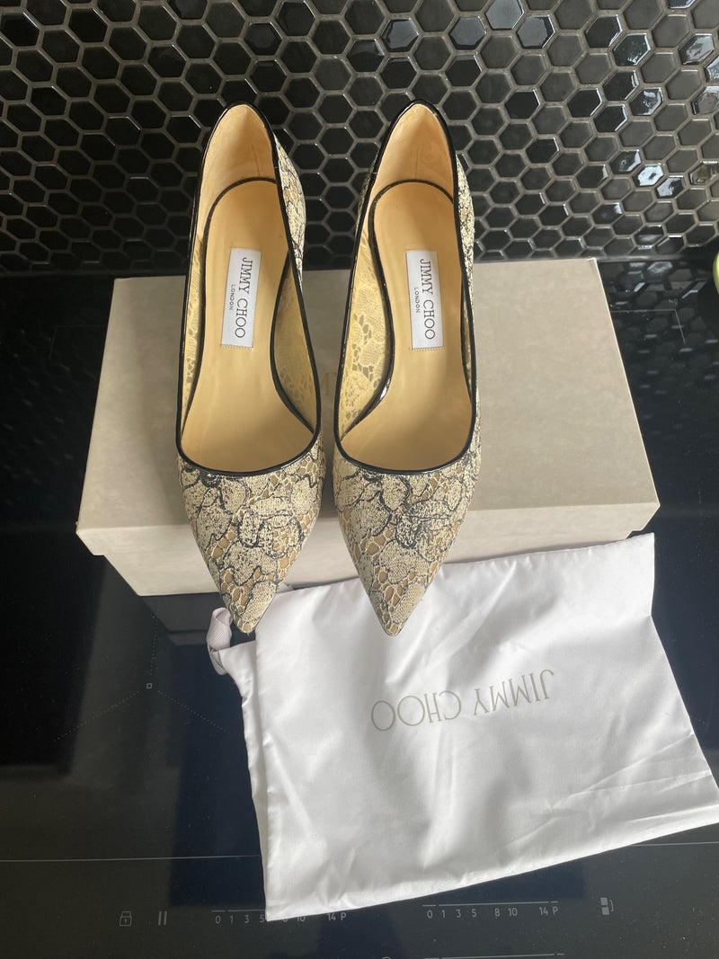 Jimmy Choo Lace Agnes Pumps