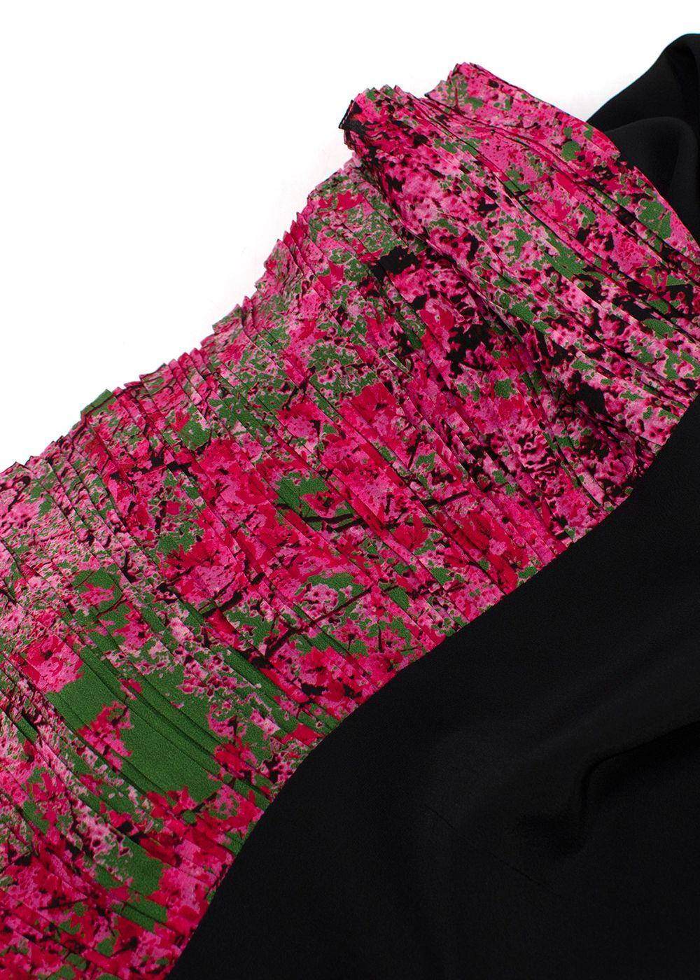 Christian Dior Pink Pleated Asymmetric Silk Skirt