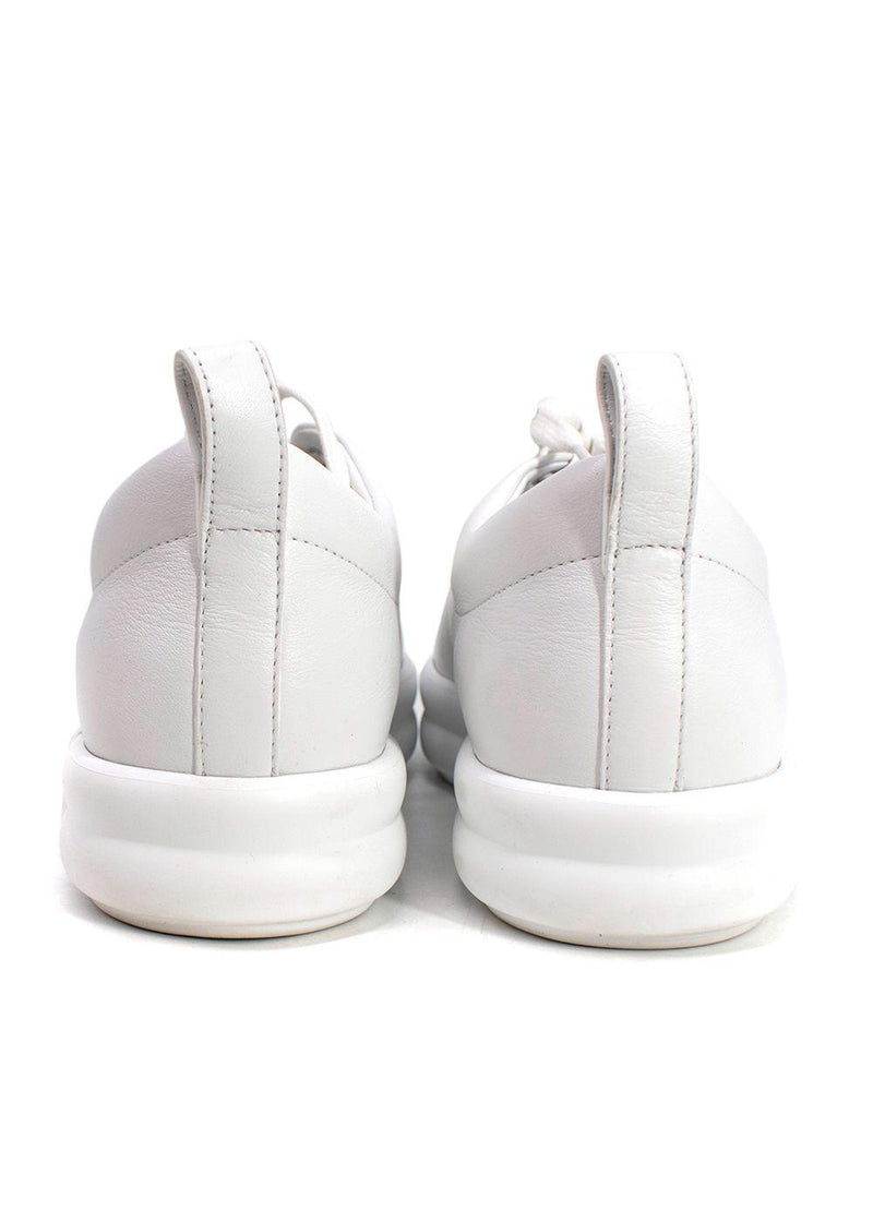 Hermes White Leather Happy  Sneakers