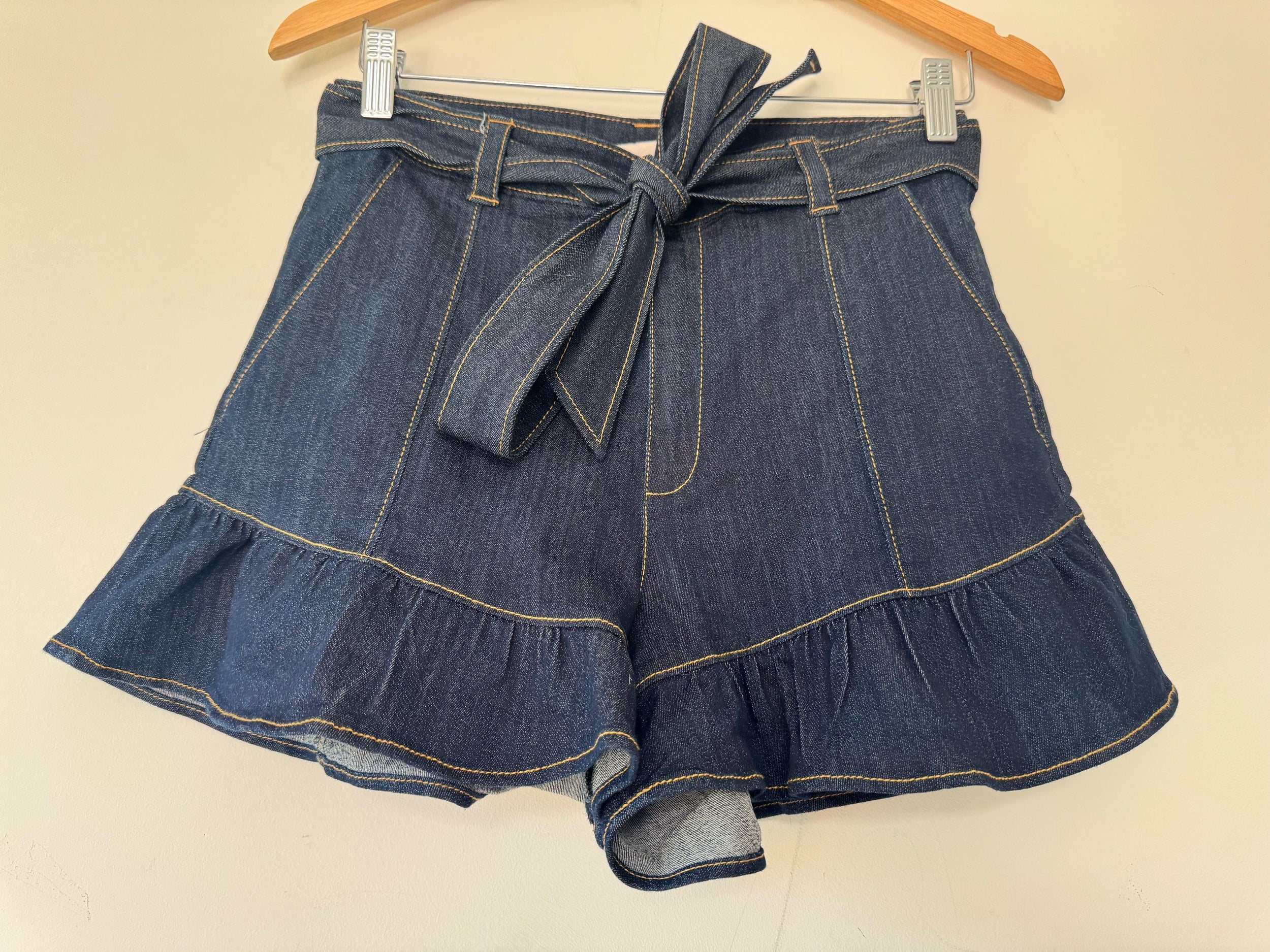 Denim Penny Belted Shorts