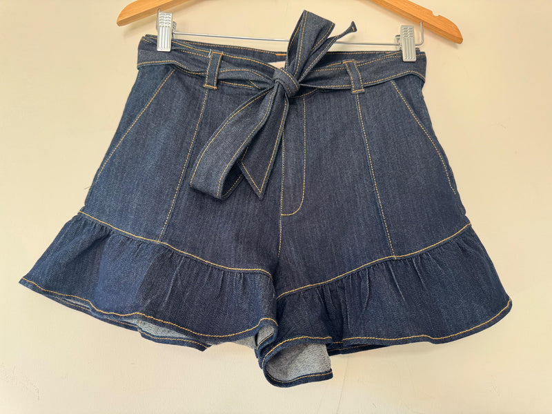 Denim Penny Belted Shorts