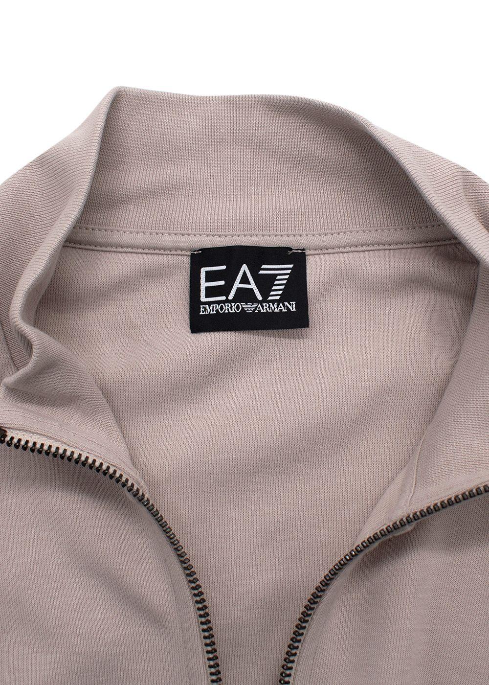 Emporio Armani Beige Zip Up Jacket