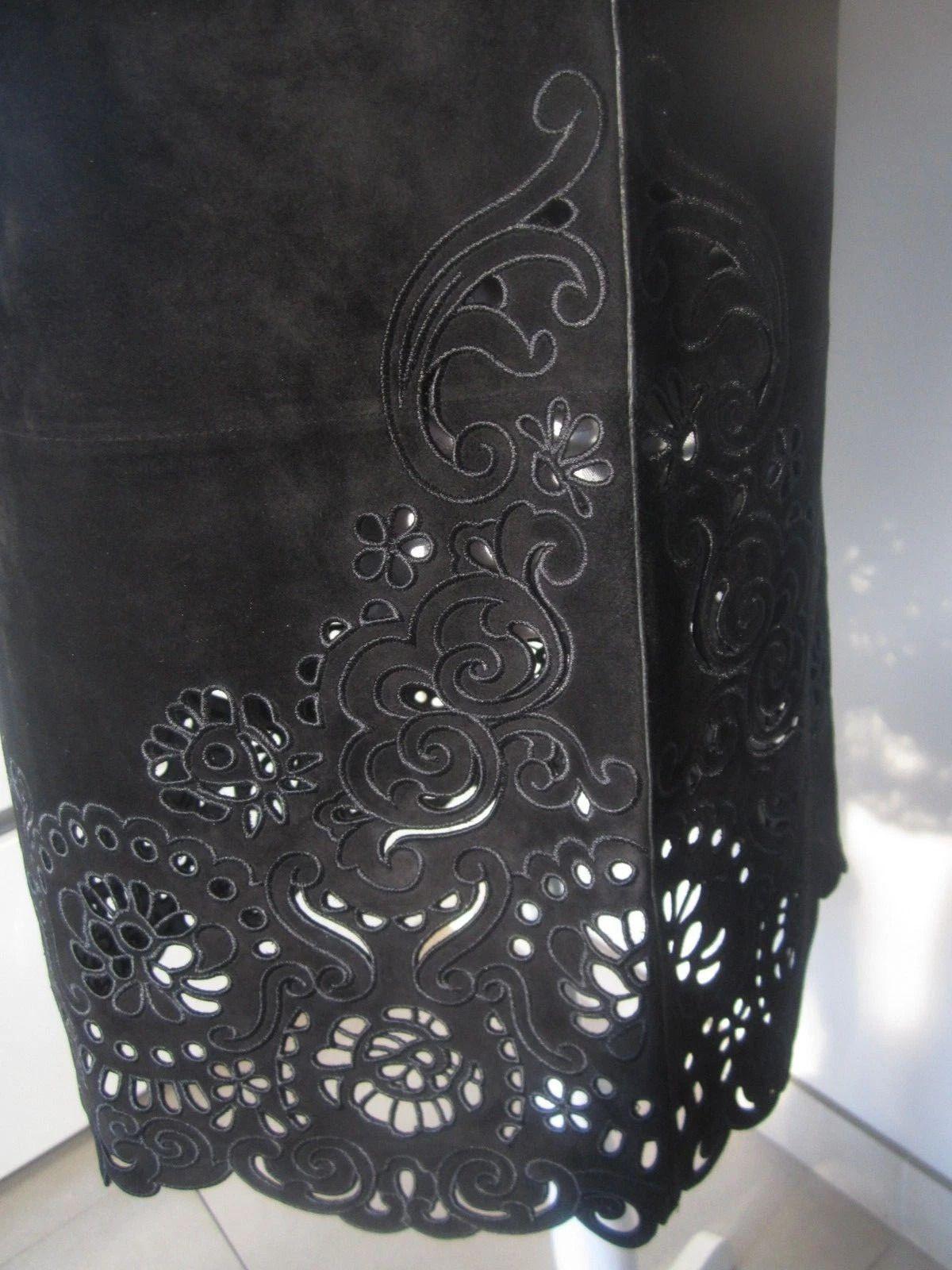 Dolce & Gabbana Black Suede/Leather Dress