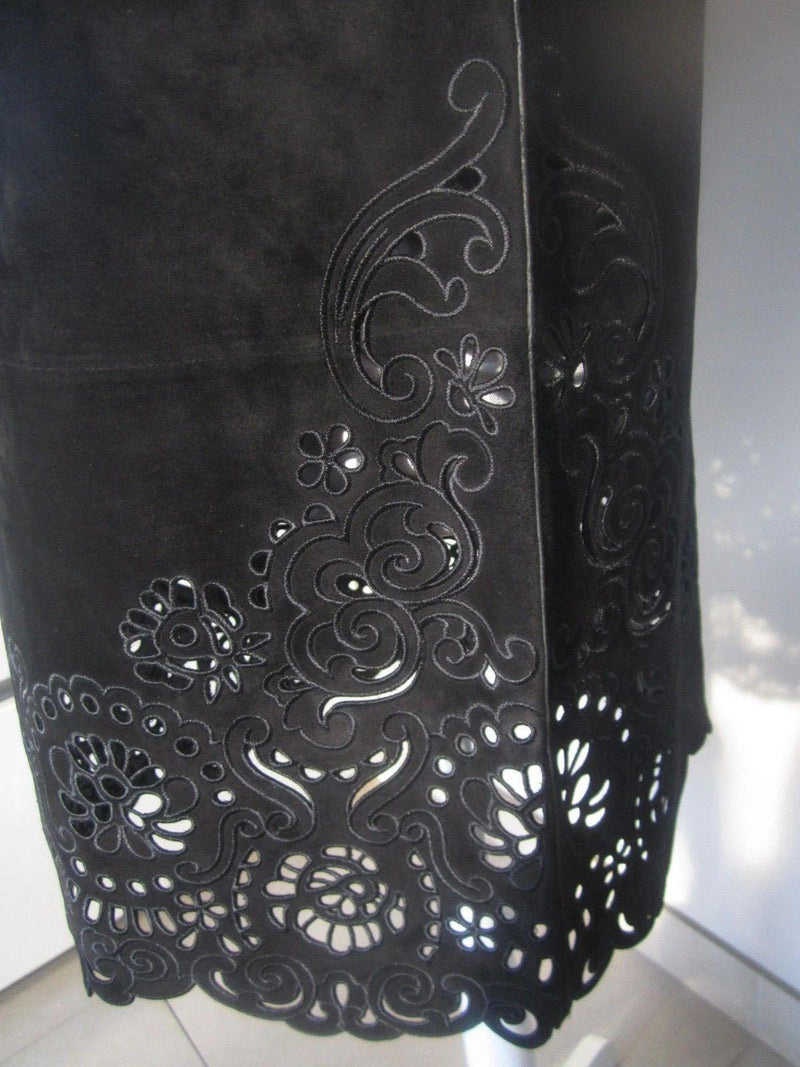 Dolce & Gabbana Black Suede/Leather Dress