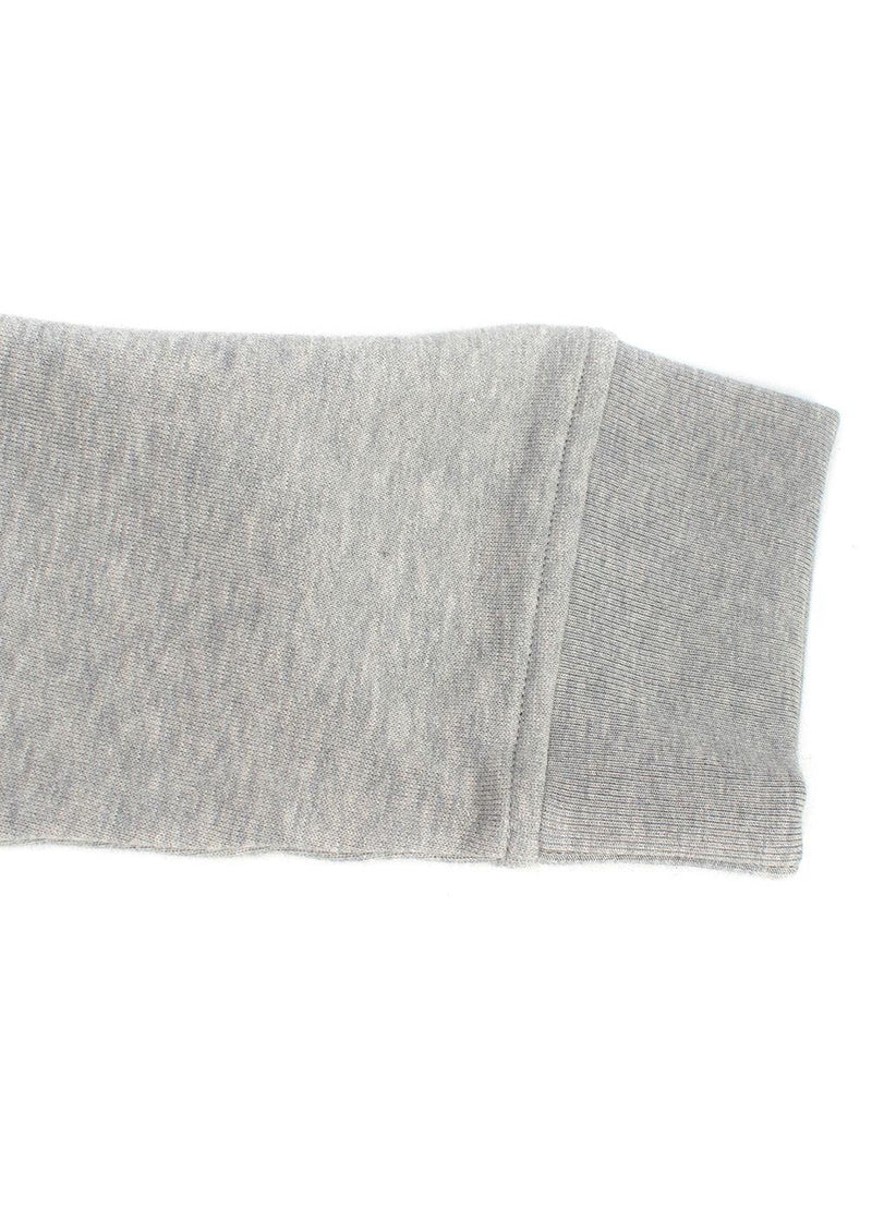 Hermes Grey Crewneck Jumper with Leather Detailing