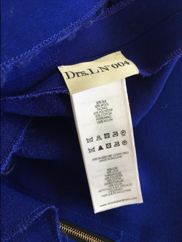 Victoria Beckham Blue Sleeveless Gown