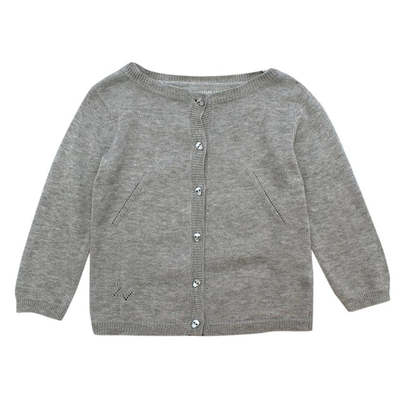 Zadig & Voltaire Little Grey Buttoned Cardigan