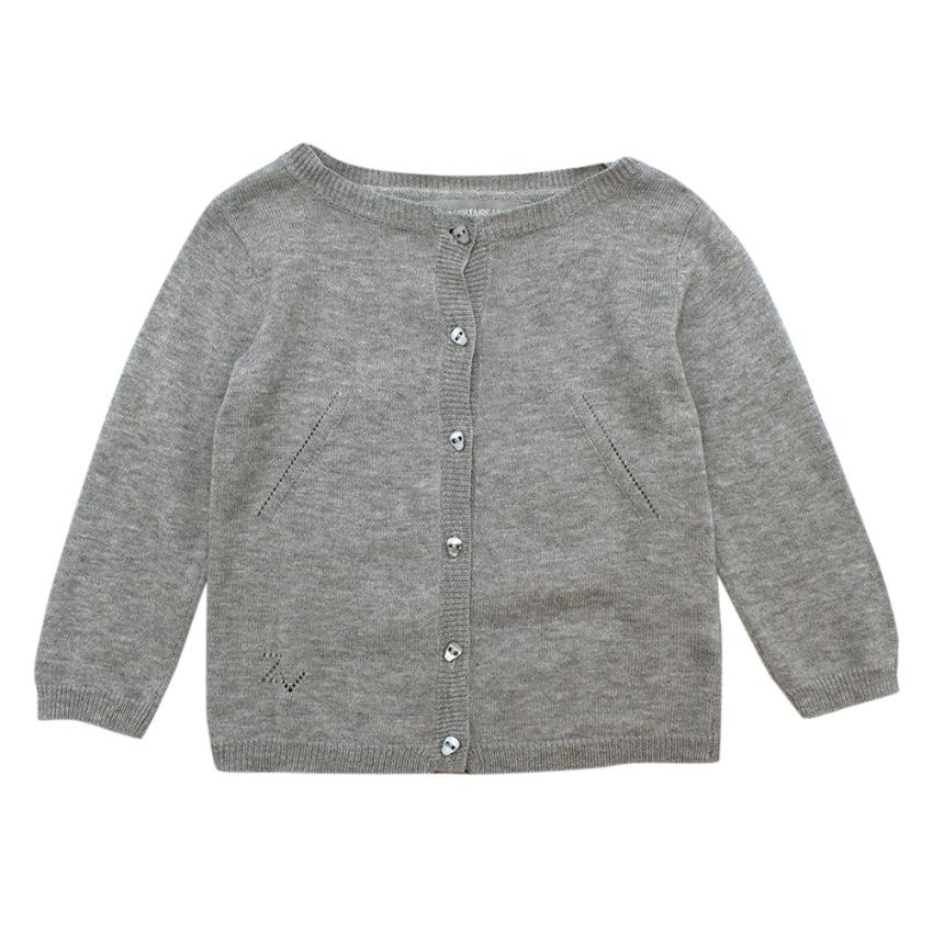 Zadig & Voltaire Little Grey Buttoned Cardigan