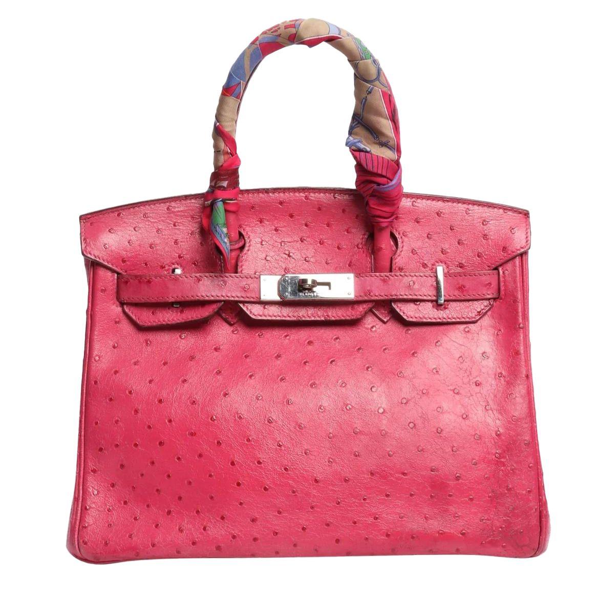 Hermes Pink Ostrich 2004 Birkin 30