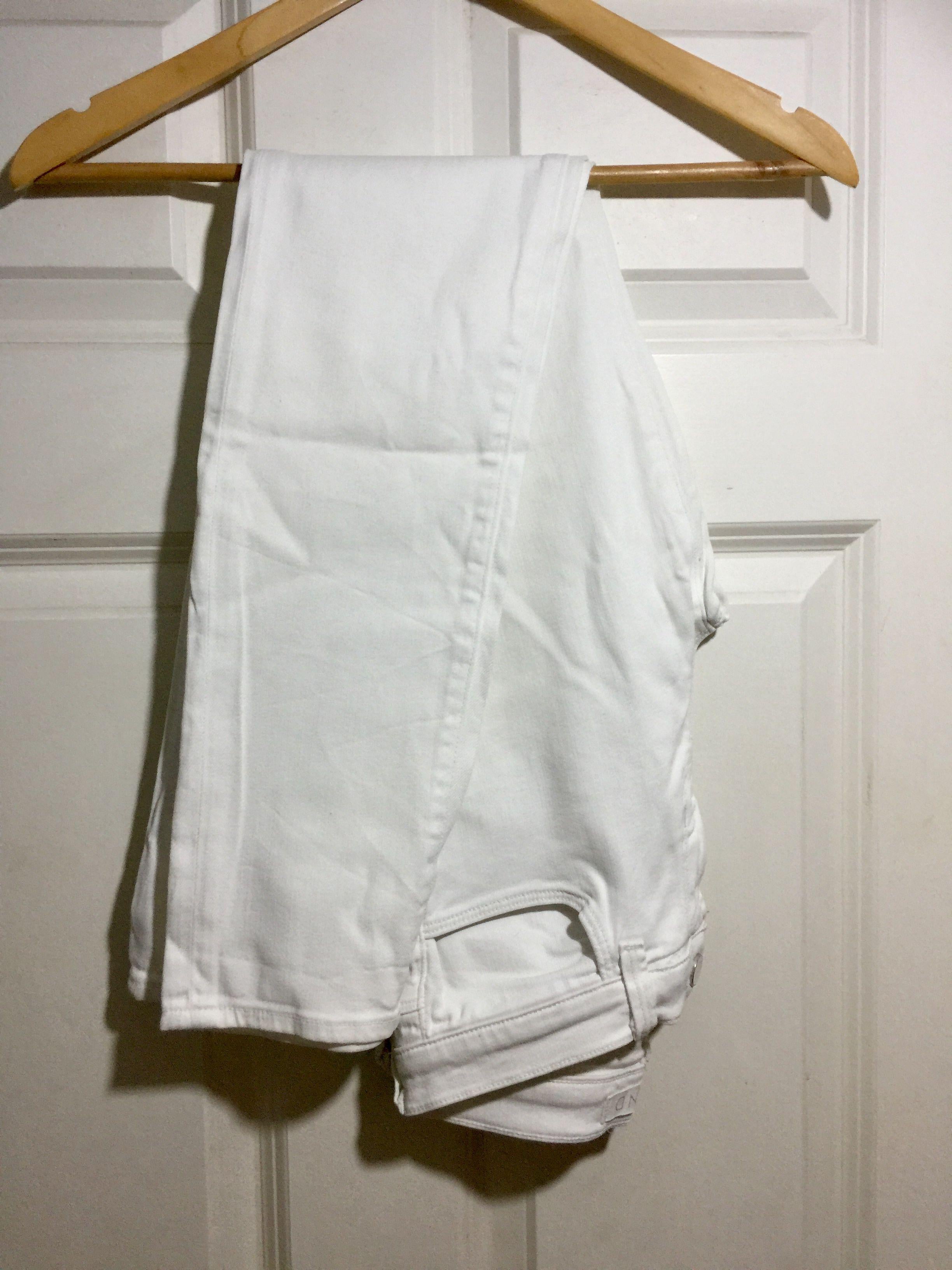 White stretch denim skinny jeans